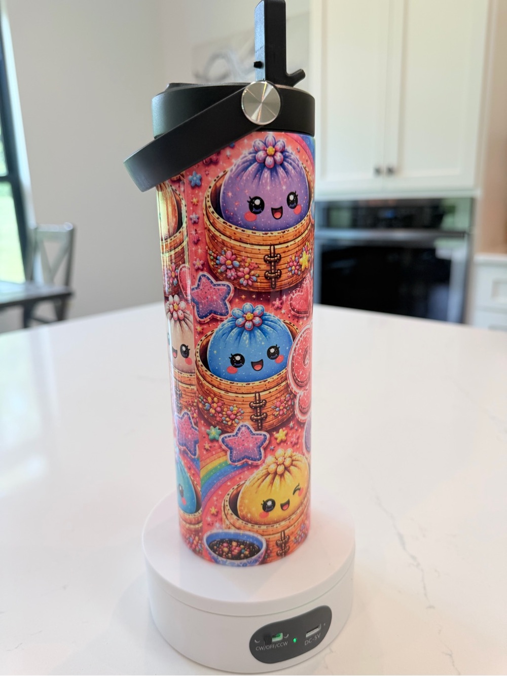 New 20oz flip top Colorful Kawaii Dumpling tumbler Rainbow Pink Blue Yellow